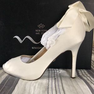 Nina Karen Wedding Shoes, Ivory Luster